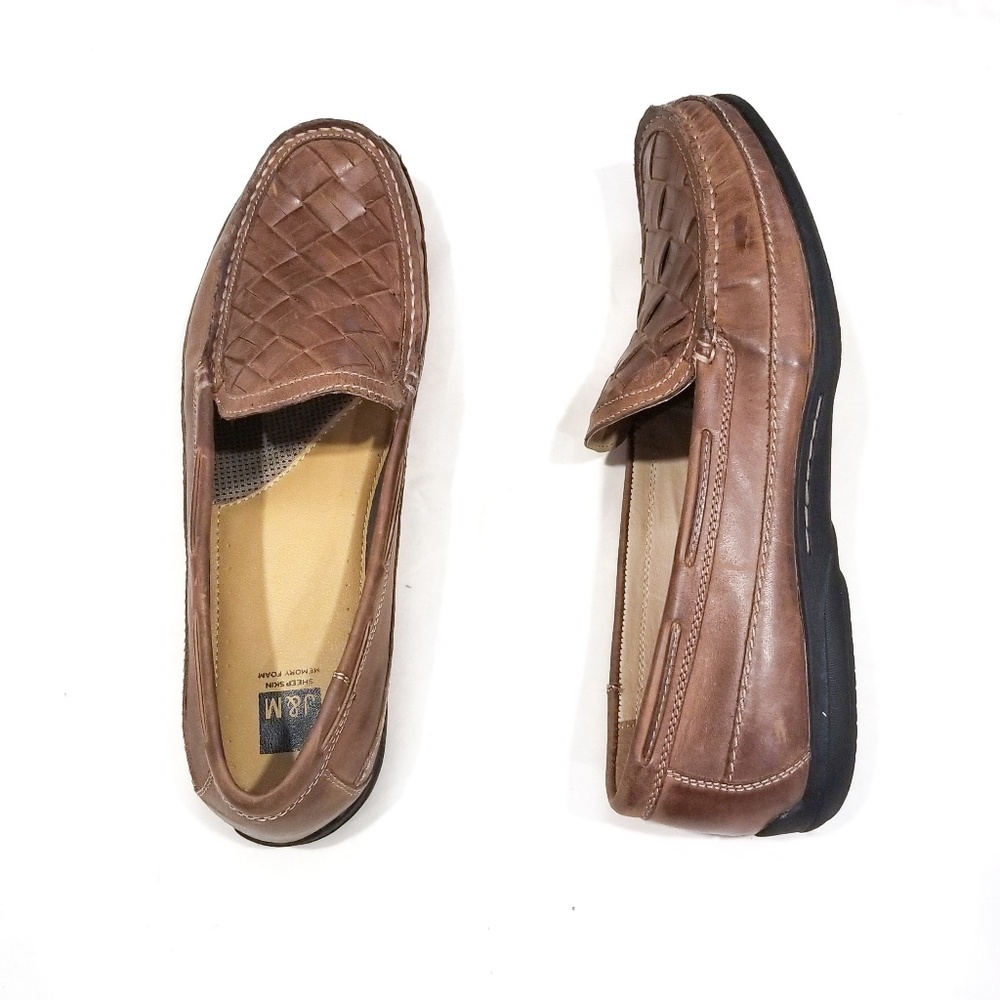 NWOT J&M Woven Leather Loafers